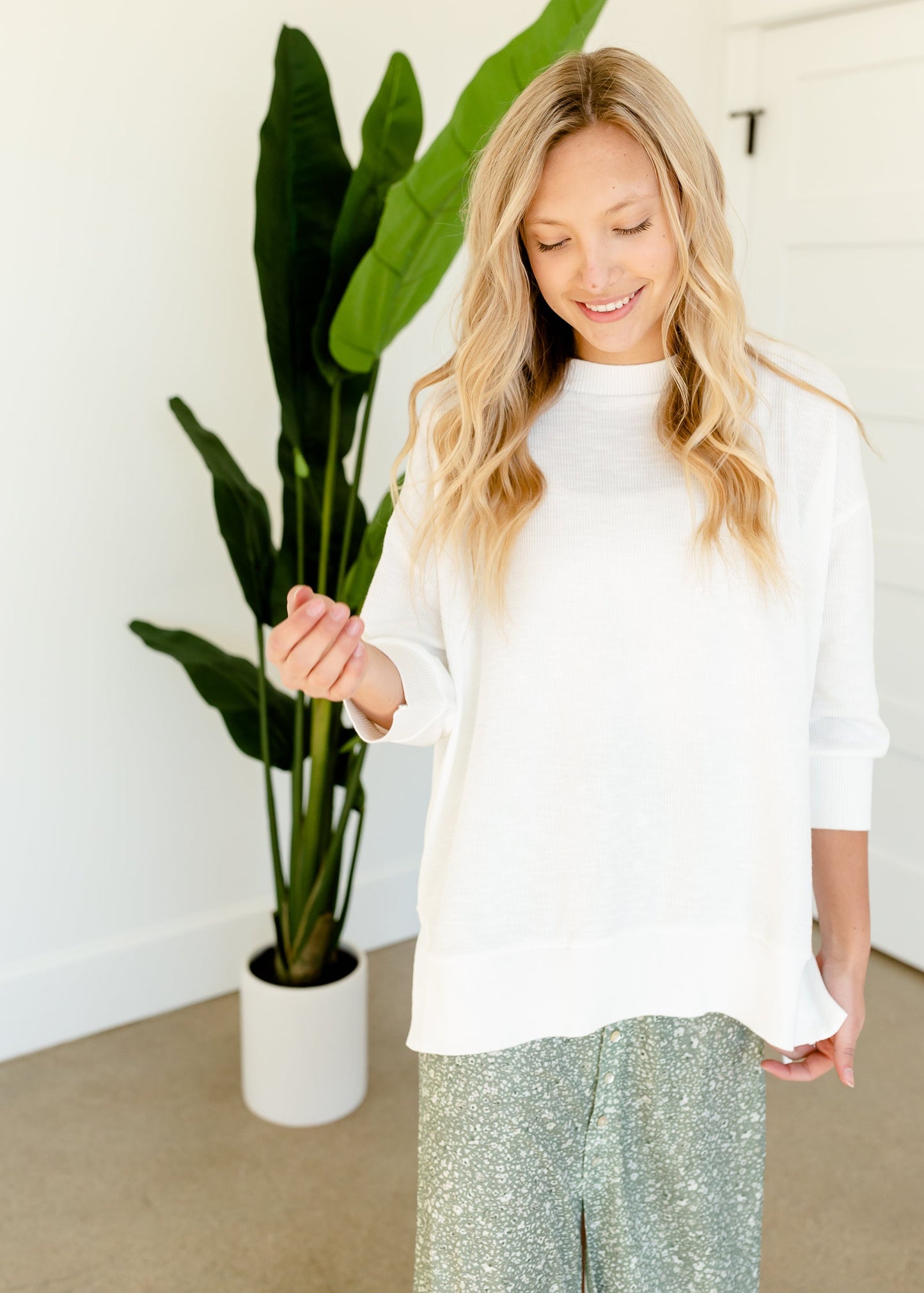 Ivory Relaxed Fit Knit Top - FINAL SALE Tops
