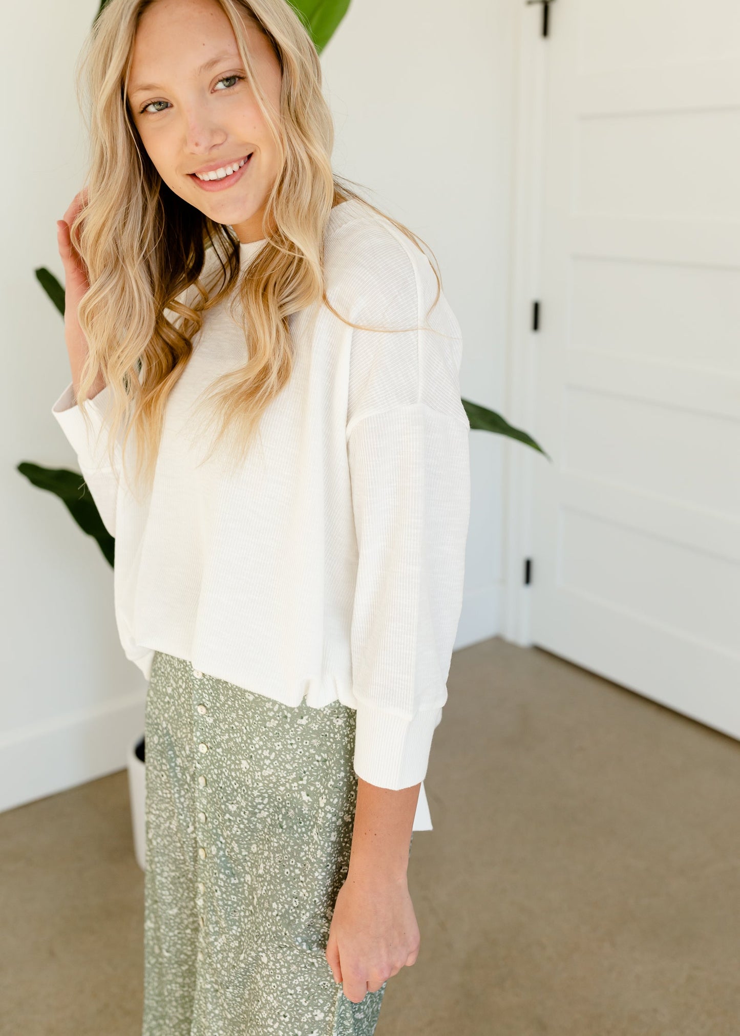Ivory Relaxed Fit Knit Top - FINAL SALE Tops