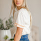 Ivory Striped Sleeve Knit Tee - FINAL SALE Tops