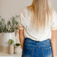 Ivory Striped Sleeve Knit Tee - FINAL SALE Tops