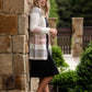 Ivory Textured Colorblock Cardigan Tops