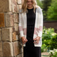 Ivory Textured Colorblock Cardigan Tops