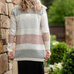 Ivory Textured Colorblock Cardigan Tops