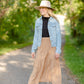 Jackie Light Wash Denim Jean Jacket Tops Thread & Supply