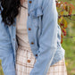 Jackie Light Wash Denim Jean Jacket Tops Thread & Supply