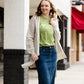 Jacquard Knit Open Front Cardigan - FINAL SALE Layering Essentials