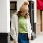 Jacquard Knit Open Front Cardigan - FINAL SALE Layering Essentials