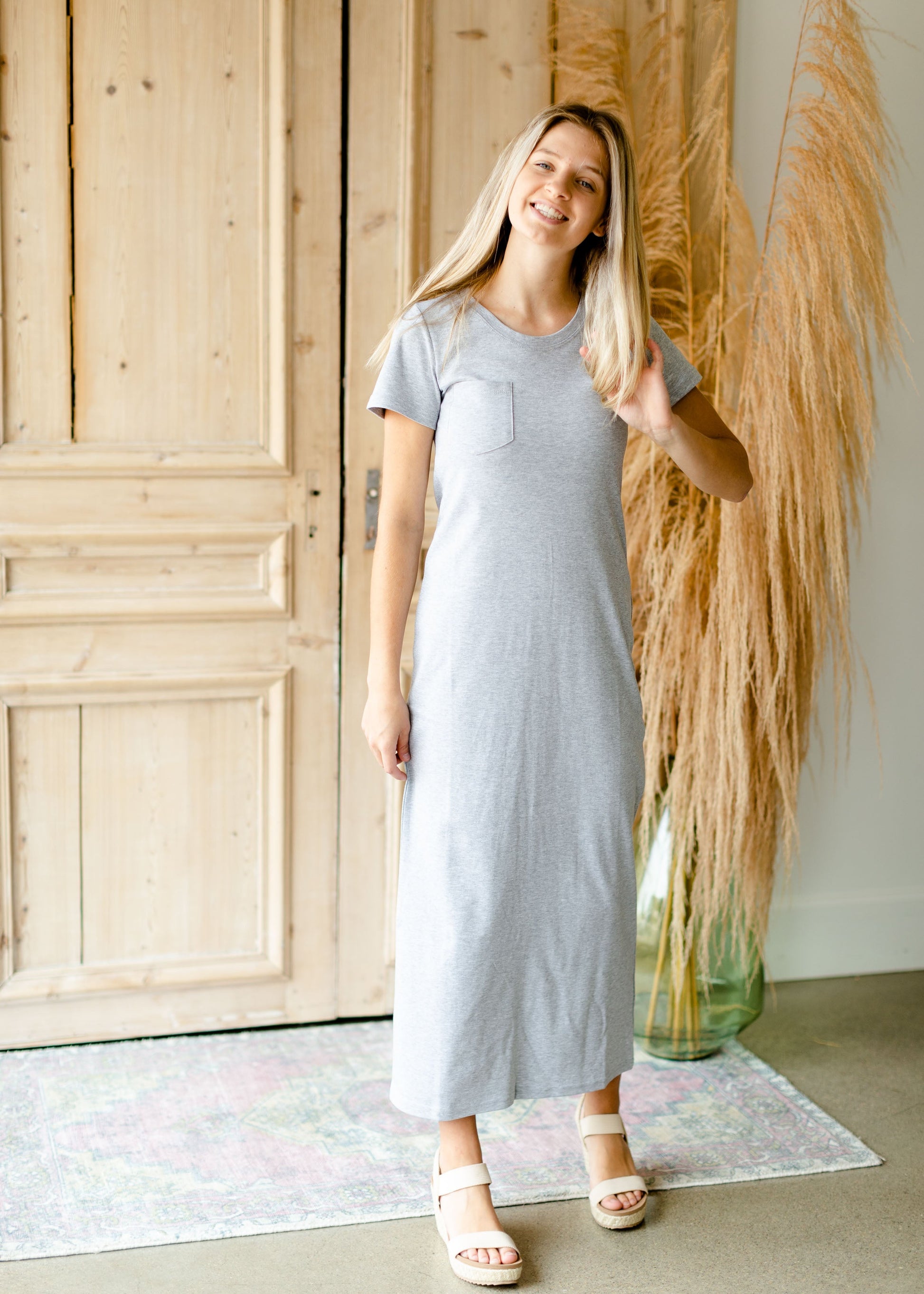 Jane Gray T-Shirt Maxi Dress - FINAL SALE Dresses