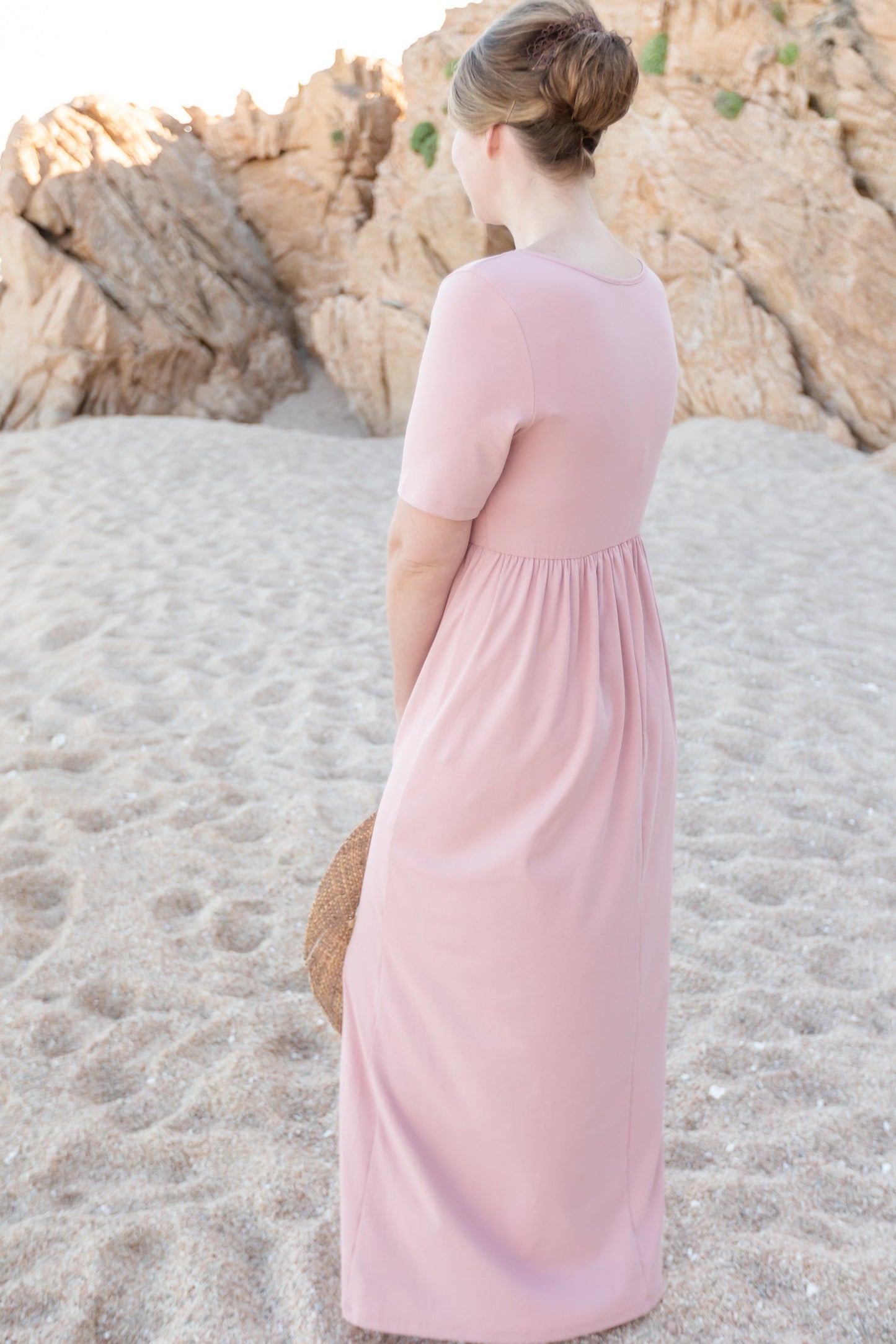 Jasmine Blush Short Sleeve Maxi Dress Dresses