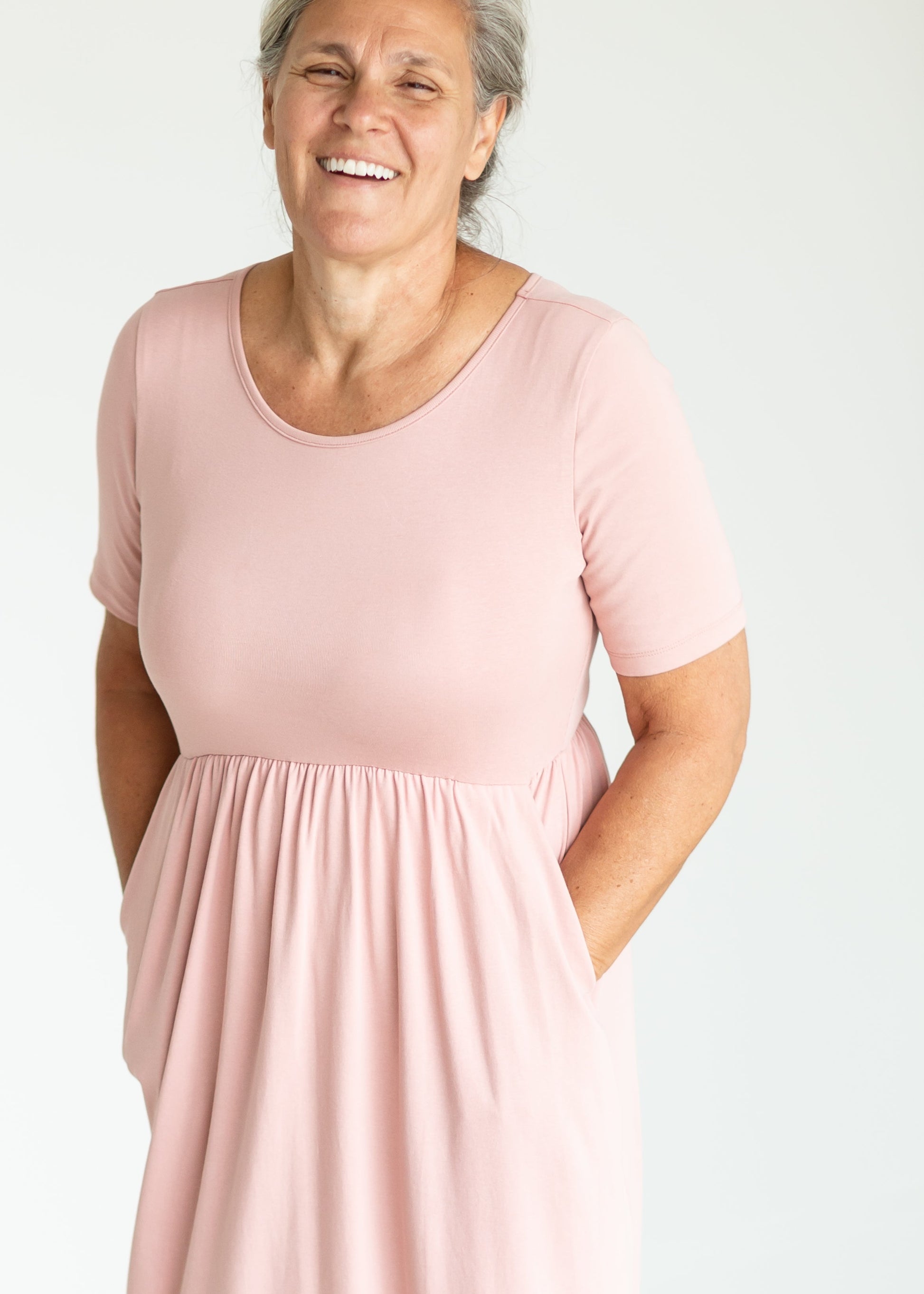 Jasmine Blush Short Sleeve Maxi Dress Dresses