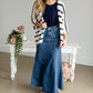Jennifer A-Line Long Denim Skirt Skirts Inherit SOP