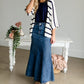 Jennifer A-Line Long Denim Skirt Skirts Inherit SOP