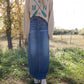 Jessa Vintage Wash Button Front Long Denim Skirt Skirts Inherit