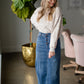Jessa Vintage Wash Button Front Long Denim Skirt Skirts Inherit