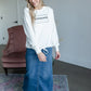 Jessa Vintage Wash Button Front Long Denim Skirt Skirts Inherit