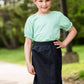 little girls modest purple, mint or black denim midi skirt