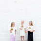little girls modest purple, mint or black denim midi skirt