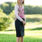 Joey Black Stretch Waist Girls Midi Skirt - FINAL SALE Skirts