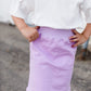 Joey Lavender Stretch Waist Girls Midi Skirt - FINAL SALE Skirts 2T