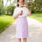 Joey Lavender Stretch Waist Girls Midi Skirt - FINAL SALE Skirts 2T