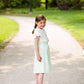 Joey Mint Stretch Waist Girls Midi Skirt - FINAL SALE Skirts