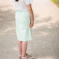 Joey Mint Stretch Waist Girls Midi Skirt - FINAL SALE Skirts