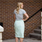 Joey Mint Stretch Waist Midi Skirt - FINAL SALE Skirts S