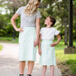 Joey Mint Stretch Waist Midi Skirt - FINAL SALE Skirts S