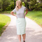 Joey Mint Stretch Waist Midi Skirt - FINAL SALE Skirts S
