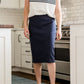 Joey Navy Stretch Waist Midi Skirt - FINAL SALE Skirts