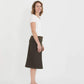 Joey Olive Stretch Waist Midi Skirt - FINAL SALE Skirts