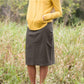 Joey Olive Stretch Waist Midi Skirt - FINAL SALE Skirts