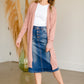 Josie Vintage Wash Button Front Midi Skirt Skirts Inherit