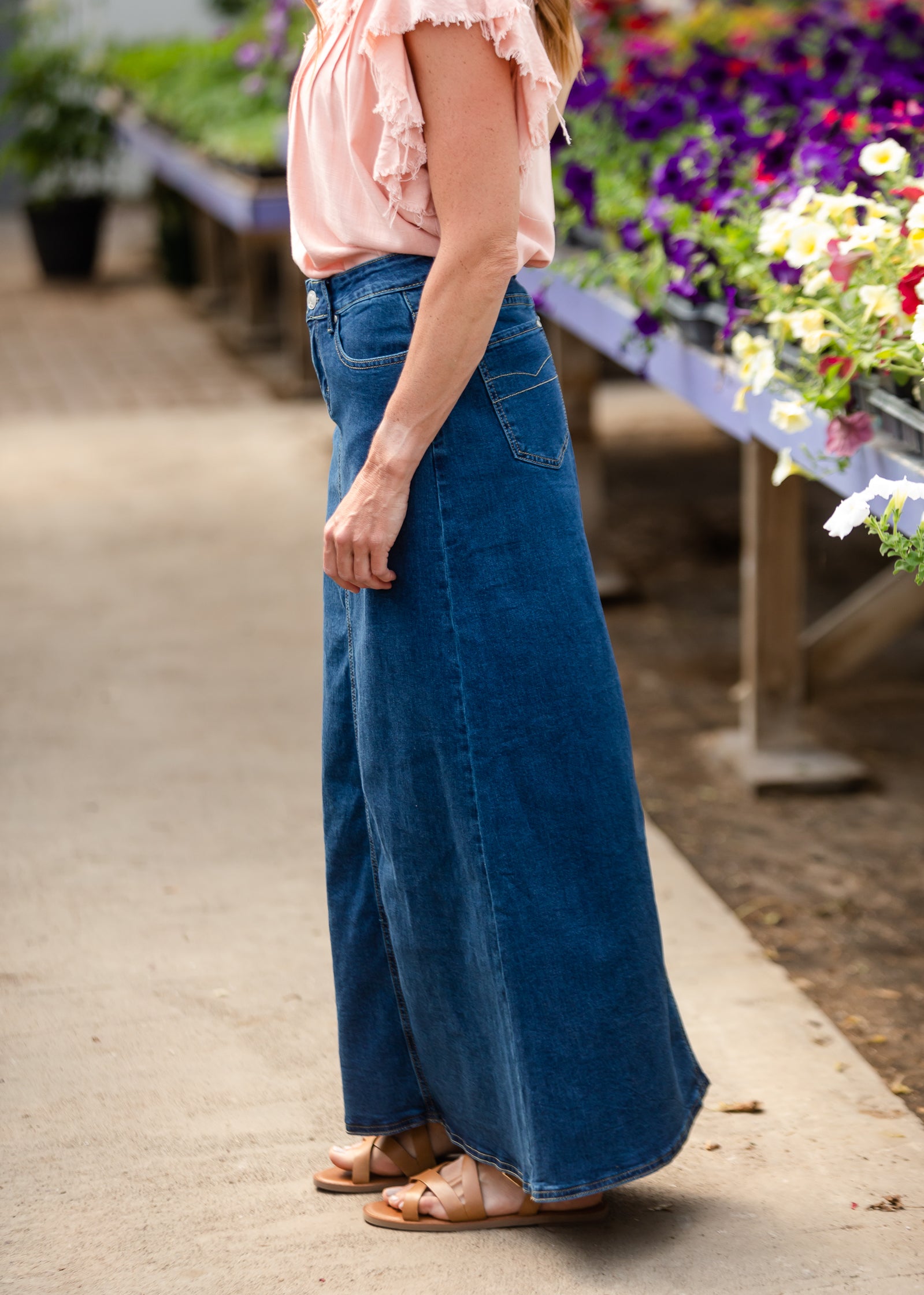 Joy A-Line Long Denim Jean Skirt - FINAL SALE Skirts