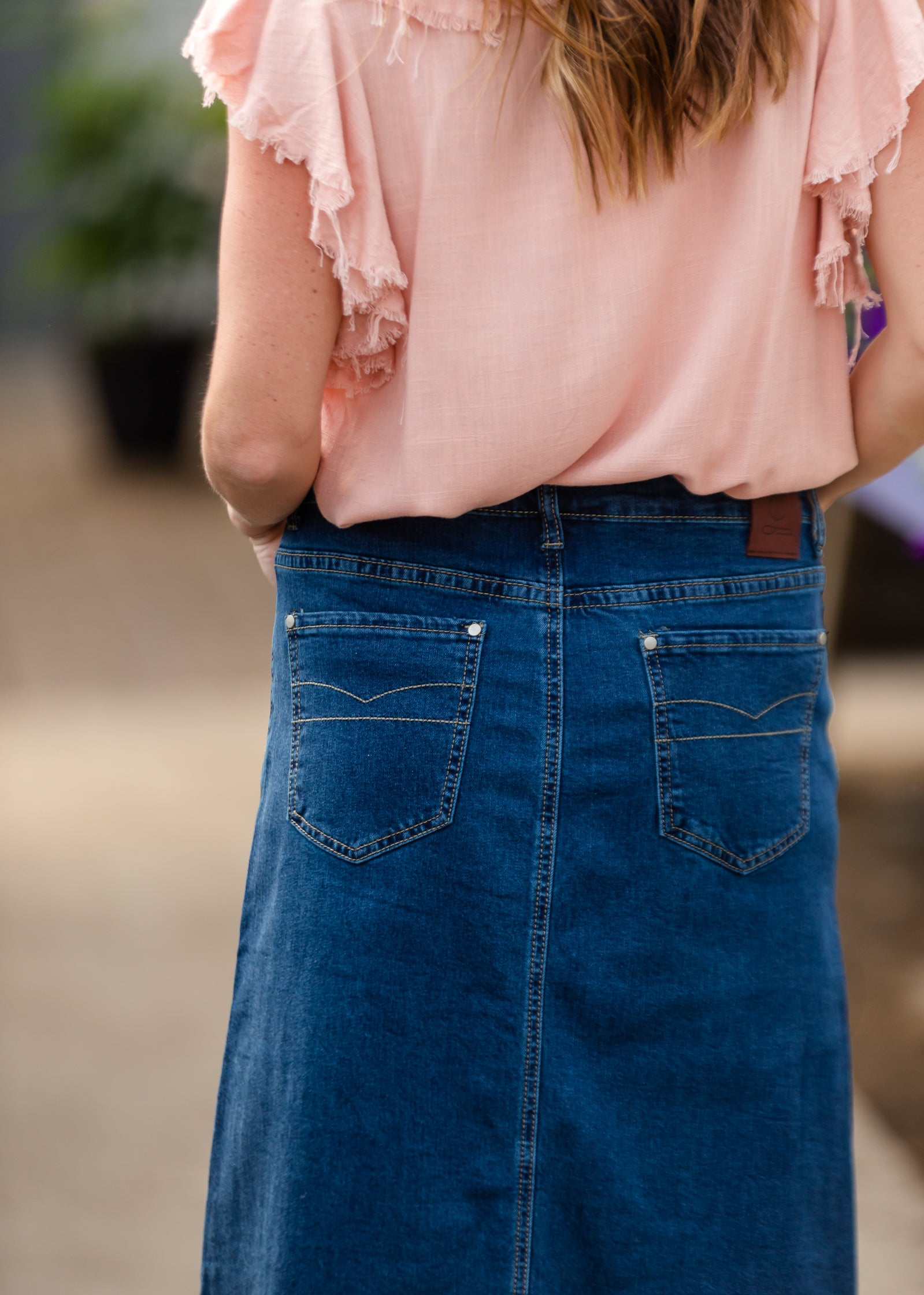 Joy A-Line Long Denim Jean Skirt - FINAL SALE Skirts