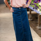 Joy A-Line Long Denim Jean Skirt - FINAL SALE Skirts