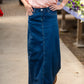 Joy A-Line Long Denim Jean Skirt - FINAL SALE Skirts
