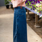 Joy A-Line Long Denim Jean Skirt - FINAL SALE Skirts