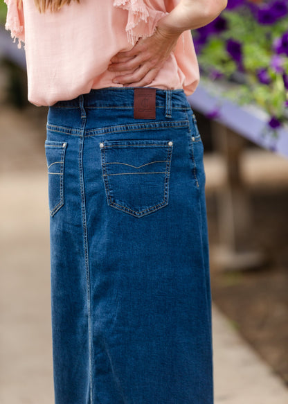 Joy A-Line Long Denim Jean Skirt - FINAL SALE Skirts