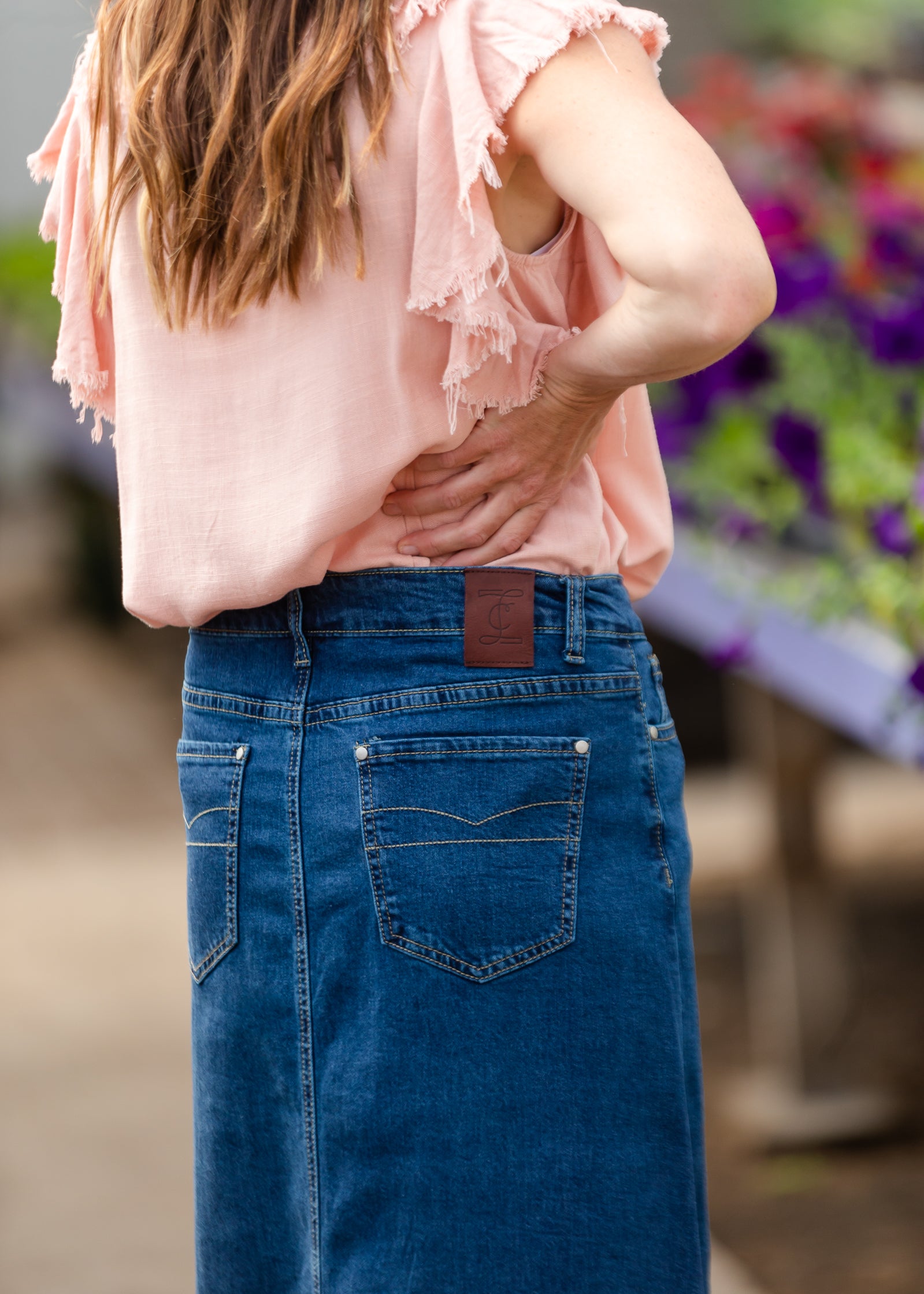 Joy A-Line Long Denim Jean Skirt - FINAL SALE Skirts