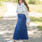 Joy A-Line Long Denim Skirt Skirts