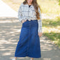 Joy A-Line Long Denim Skirt Skirts