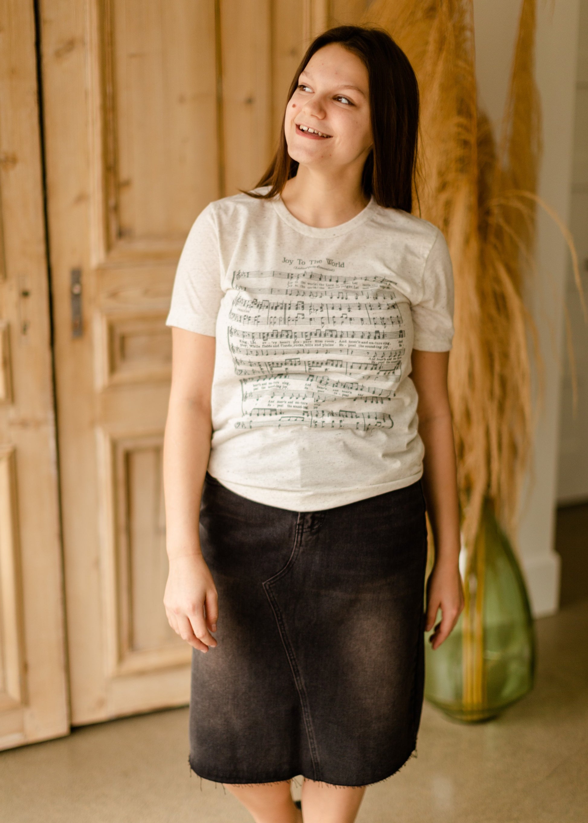 Joy to the World Graphic Tee Tops Amy Anne Apparel Inc