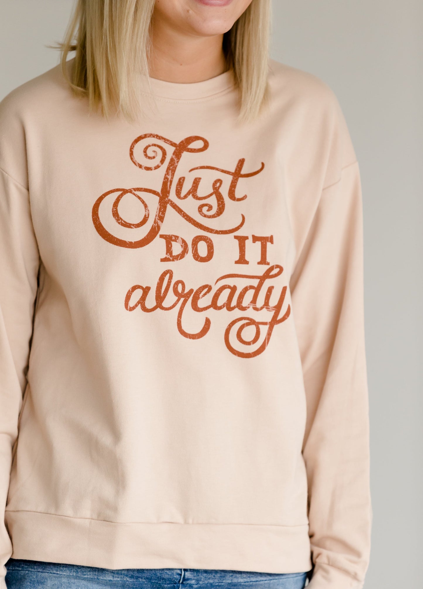 Just Do It Already Graphic Top - FINAL SALE Tops