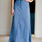 Kathryn A-Line Long Denim Jean Skirt Inherit Co.