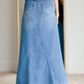 Kathryn A-Line Long Denim Jean Skirt Inherit Co.