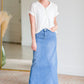 Kathryn A-Line Long Denim Jean Skirt Skirts