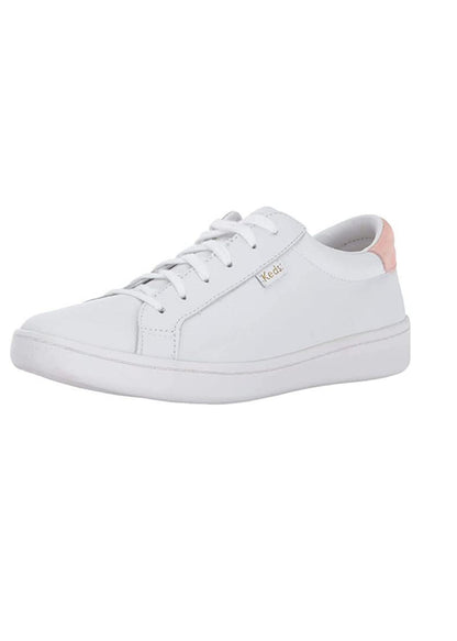 Keds White + Blush Leather Sneaker Accessories Keds