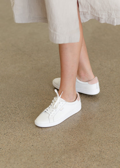 Keds White + Blush Leather Sneaker - FINAL SALE Accessories