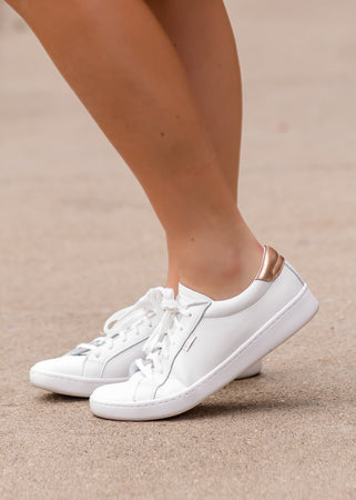 keds metallic rose gold